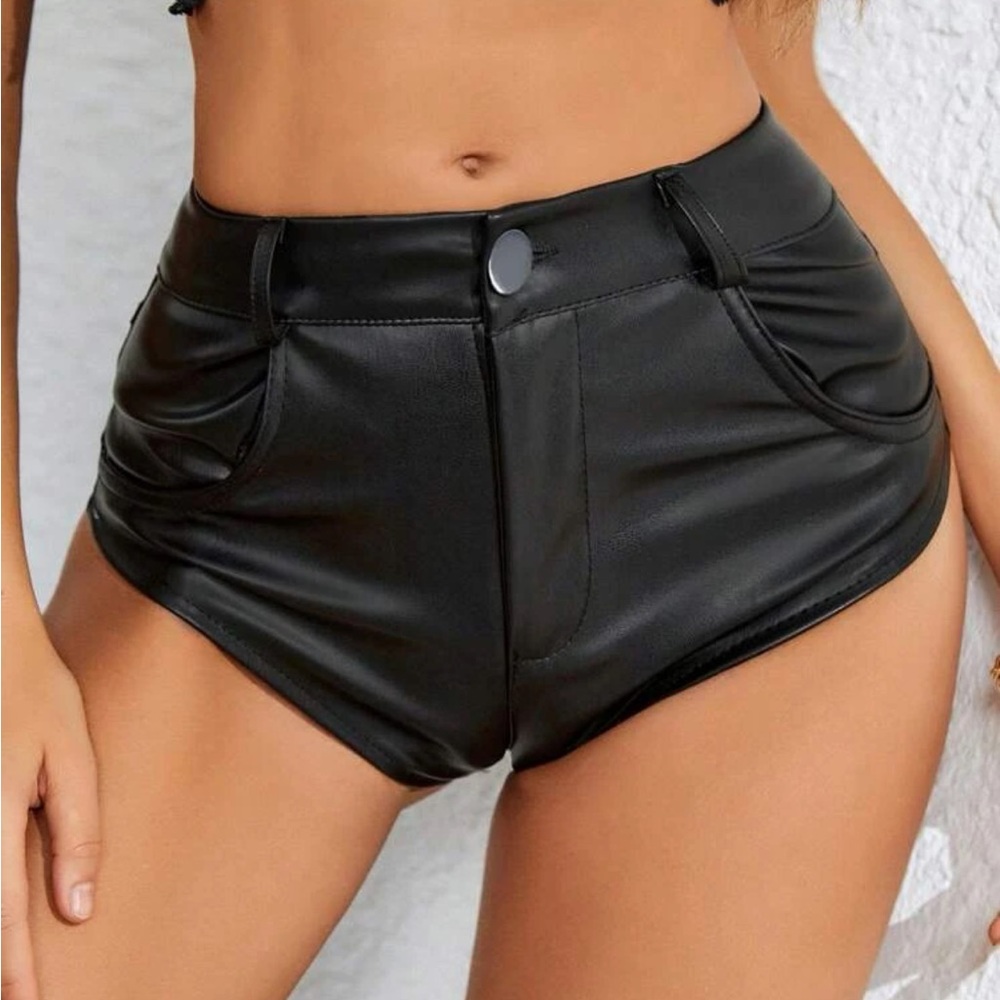 Pu Leather Super Shorts